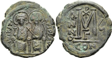 Jusinus II. Follis z.40 Nummi.jpg