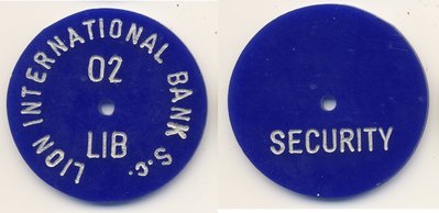 Ethiopia Token h Lion Int Bank Plastik 02 rund blau Security.jpg