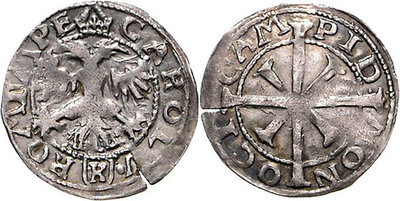 Kempten Etschkreuzer, ab 1535, Karl V.,  ss-vz R , 0,90g, 155,00.jpg