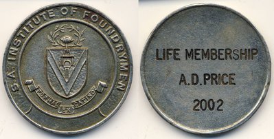 RSA Medaille SA Institute of Foundrymen Life membership afr.jpg