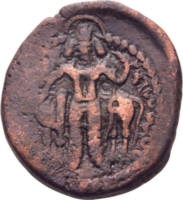 Kushan-Sassaniden Peroz I. Bronze Einheit rv.JPG