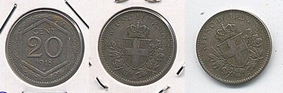 20 Centesimi 1918 R Rom - auf 20 Centesimi 1894-95.jpg