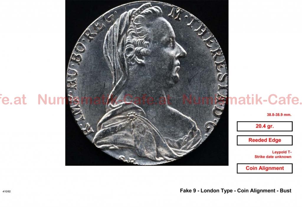 Fake 9 - London Type - Coin Alignment - Bust LR