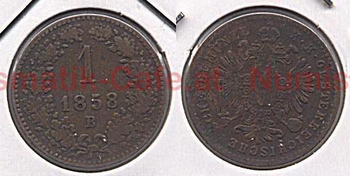 1 Kreuzer 1858 B Kremnitz