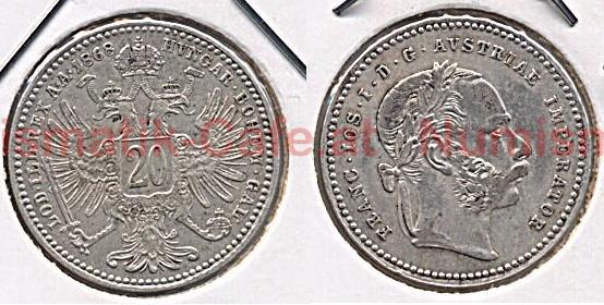 20 Kreuzer 1868 Wien