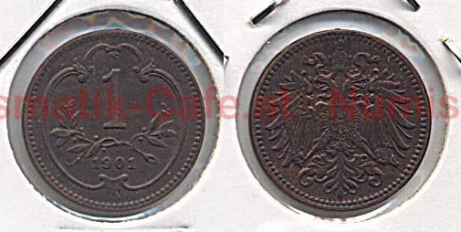 1 Heller 1901 Wien