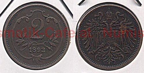 2 Heller 1893 Wien