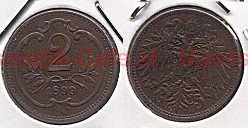 2 Heller 1899 Wien