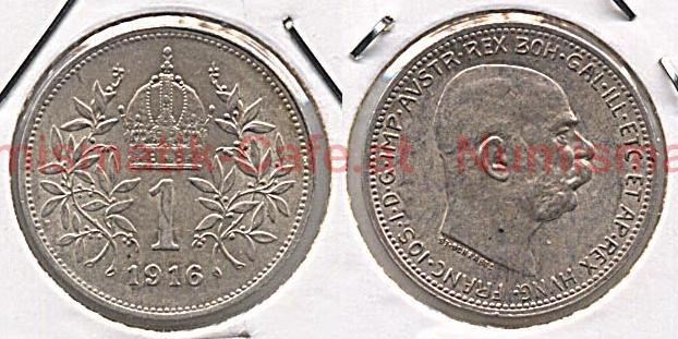 1 Krone (Corona) 1916 Wien