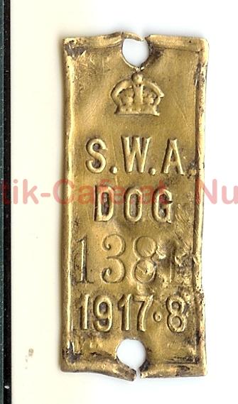 DSWA Hundemarke 1917-8