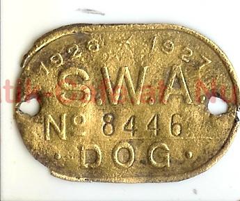 SWA Hundemarke 1926-27, 8446