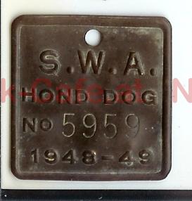 SWA Hundemarke 1948-49