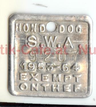 SWA Hundemarke 1953 - 1954