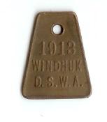 DSWA Hundemarke Windhuk 1913