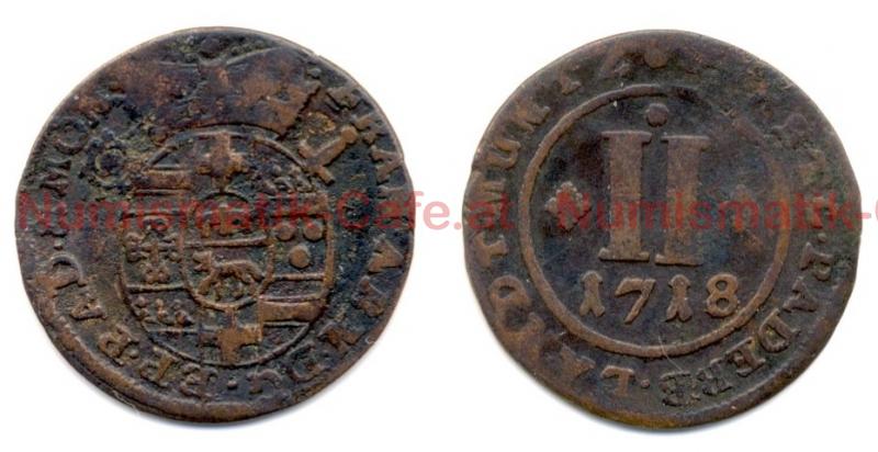 #S258Ba 2 Pfennig 1718