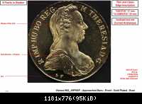 SF - Vienna - H62 J5PRGP - Approached Bars - Proof - Gold Plated - Bust LR