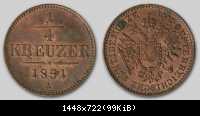 1/4 Kreuzer 1851 A