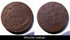 1 Kreuzer 1794 H - großes H