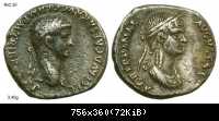 CLAUDIUS und AGRIPPINA MINOR - Denar - ROMA- RIC I/81