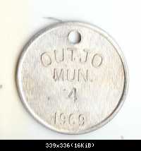 SWA Hundemarke 1969 Outjo