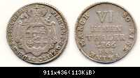 #S322Aa 1/6 Reichstaler 1766