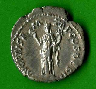 Denar Antoninus Pius C. 77 Rv. AVG PIVS PM TR P COS DES II. Felicitas li. st..jpg