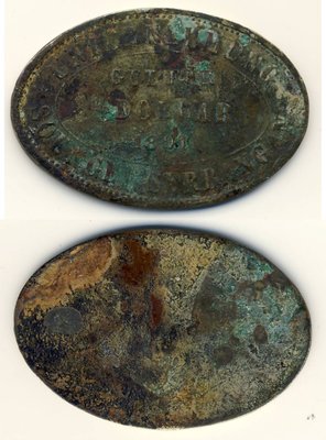 Indonesia Token Unternehmung Soengei Serbangan halber Dollar 1891 Cu-Zn Afr.jpg