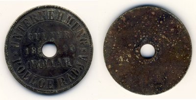 Indonesia Token Unternehmung Poeloe Radja 1 Dollar 1890 Afr.jpg