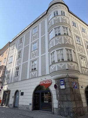 Münzhaus Linz Ecke Pfarrplatz 19, Rathausgasse 10.JPG