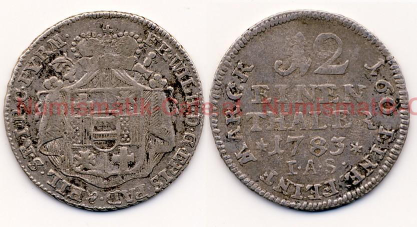 #S349 Aa 1/12 Reichstaler 1783